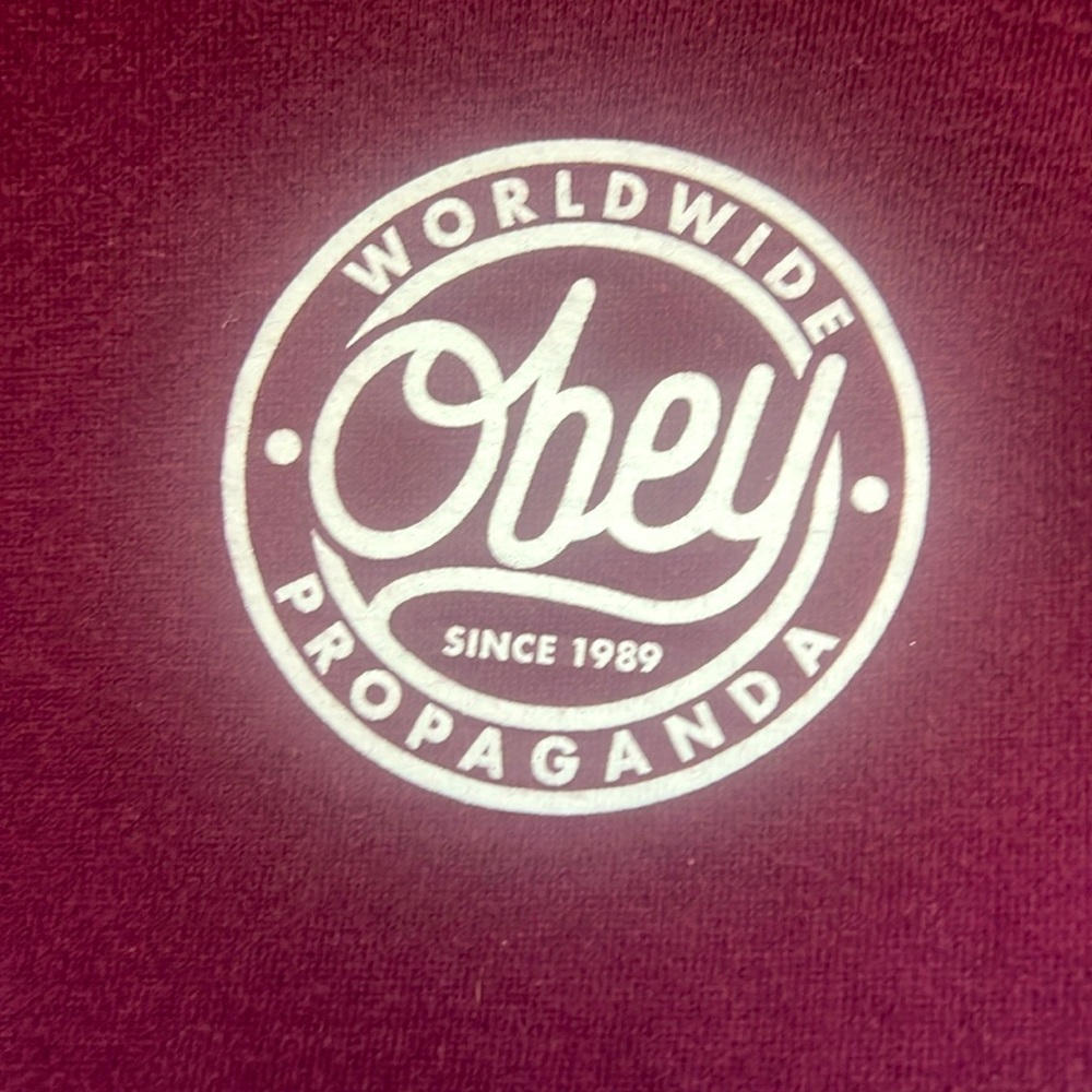 Maroon Obey hoodie